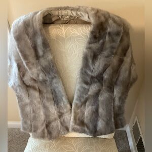 2 Elegant Fur Shawl Wraps